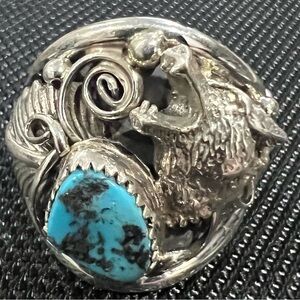 Tribal Navajo Sterling Silver “Wolf” Ring